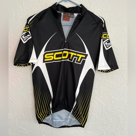 Vintage Scott Racing Cycling Jersey Biking Shirt Race Fit Coolmax Trikot SZ M - Picture 1 of 4